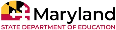 Child Care Scholarship CCS Maryland State Department of Education logo. Logotipo del programa de becas para el cuidado infantil del Departamento de Educación del Estado de Maryland.