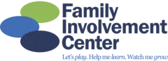 Family Involvement Centers logo. Logotipo de los Centros de Participación Familiar.
