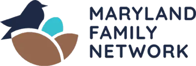 LOCATE Child Care Maryland Family Network logo. Logotipo de LOCATE Child Care, de Maryland Family Network.