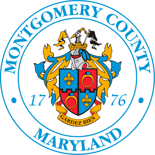 Montgomery County Maryland seal. Sello del condado de Montgomery (Maryland) utilizado para el Programa de Ayuda a los Padres que Trabajan.